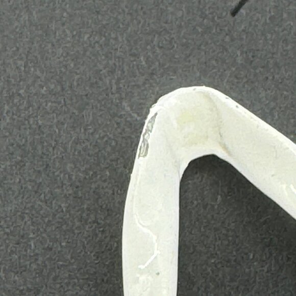 Vintage White Abstract Loop Earrings Post Back - Picture 3 of 6